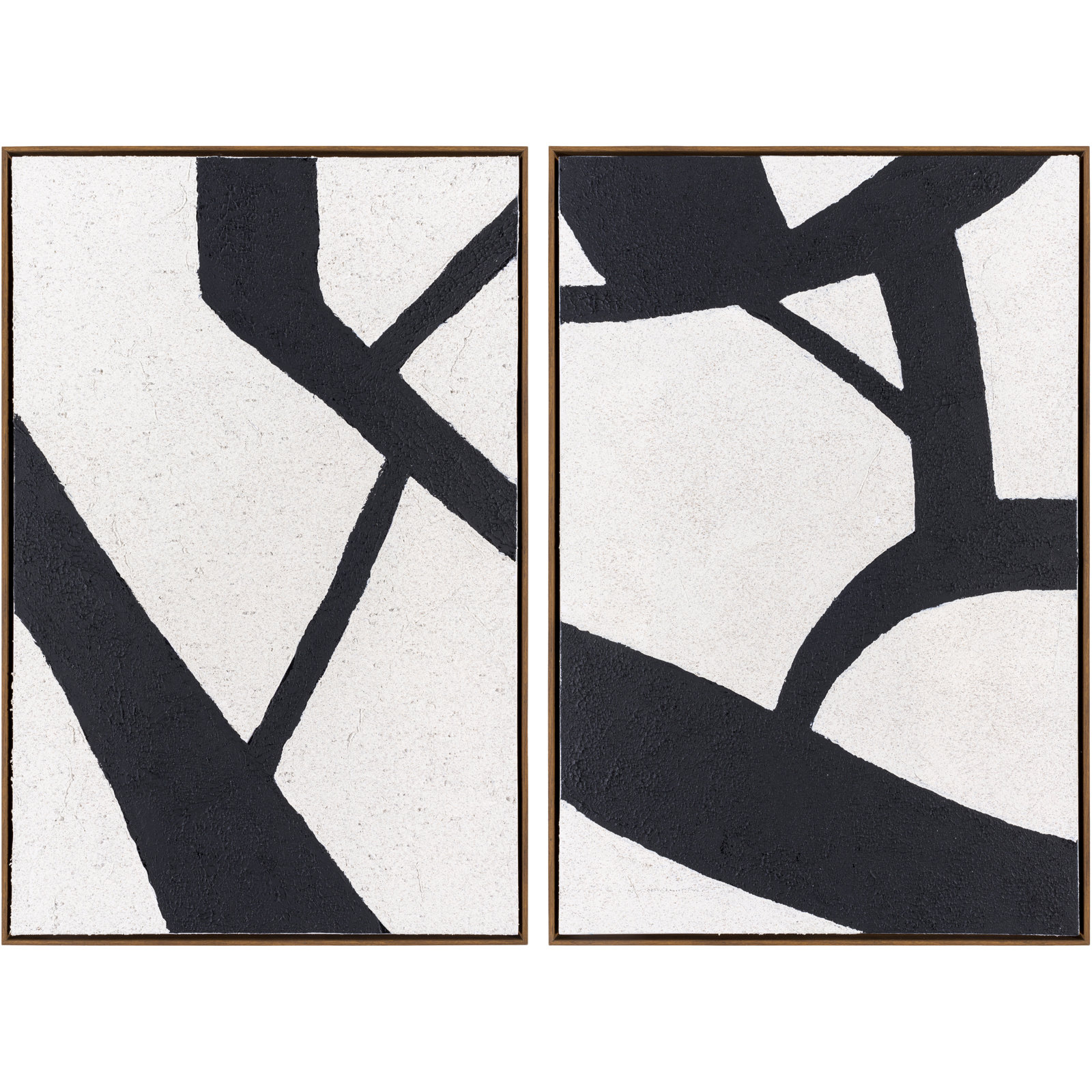 Lucero 2 Piece Graphic Art Set on Canvas, 36" H x 25" W, Dark Brown Framed