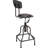 Backed Adjustable Height Ergonomic Industrial Stool Footring
