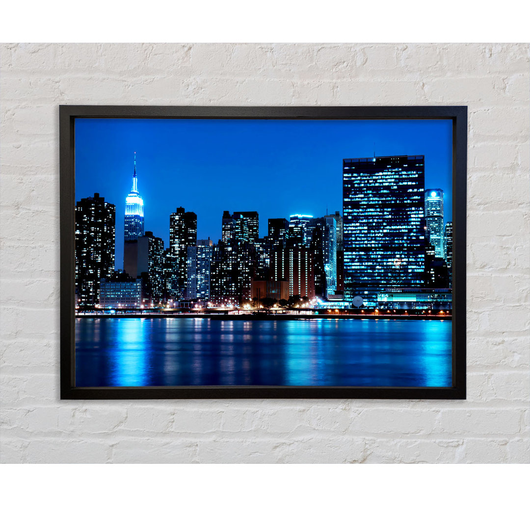 New York Empire State Blue Nights - Druck