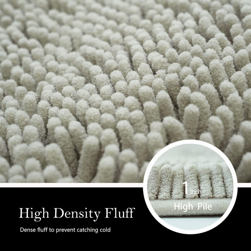 Tapis pour salle de bain Avasophia, Gris clair