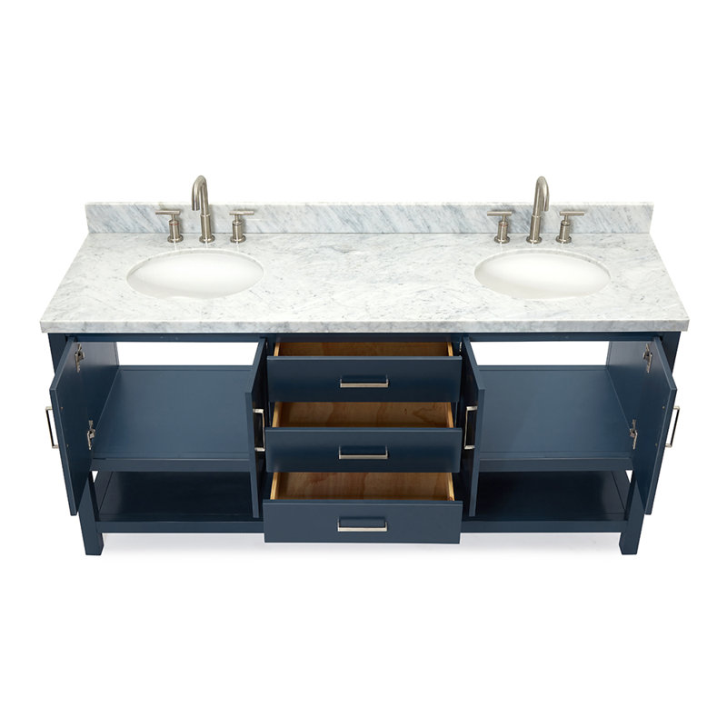 Magnolia Bath Vanity Oval Basin S073DCWOV, Midnight Blue
