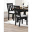 2 chaises d'appoint de salle à manger transitionnelles 2 pièces, finition gris anthracite blé, sièges rembourrés en tissu, chaise en bois avec pieds carrés de 2 chaises transitionnelles,