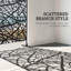 Intimité extérieure, 6,5 pi Décoration pour la cour et le jardin. Motif de branches torsadées, acier, noir, transparent, portatif, cloison transparente d'intimité et d'intimité de 6,5 pi, passage pour panneaux en acier
