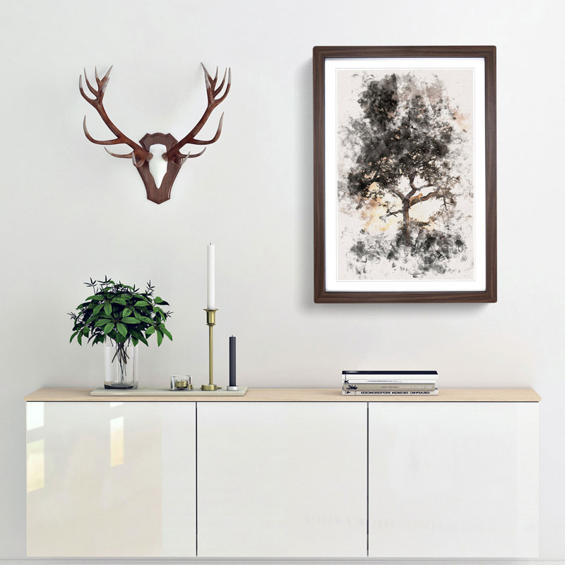 Leopard Siesta - Framed Print, Walnut Framed, 45cm H x 33cm W x 2cm D