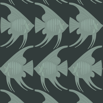 Angel Fish - Black Wallpaper