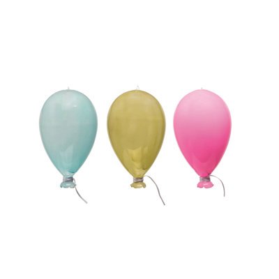  Grand ensemble de 3 ballons suspendus en verre
