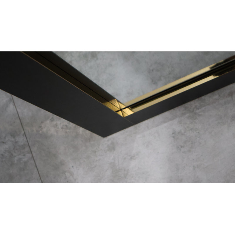 Particle Board Mirror, MIRROR_VENO_BLACK_GOLD