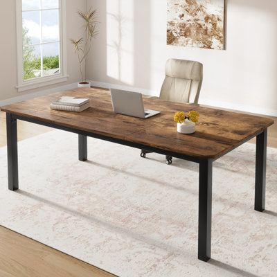Rectangular Dining Table with Steel Base