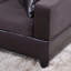 Canapé modulaire en tissu et cuir avec repose-pieds 3 pièces 103,5 po-1099626718-1099626712