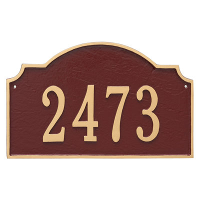 Plaque d’adresse murale sur 1 ligne vanderbilt