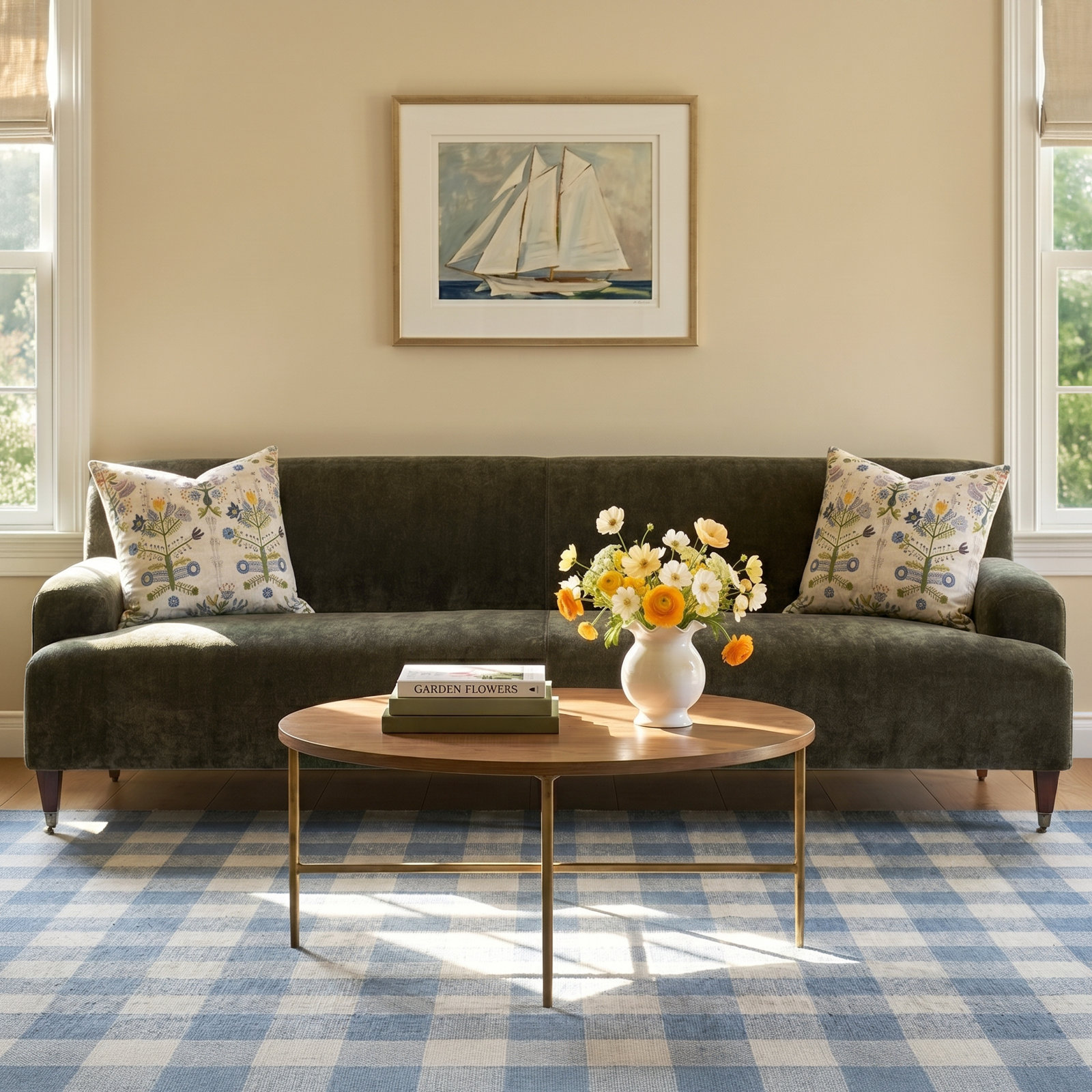 Kent Sofa, Malmo Olive Polyester