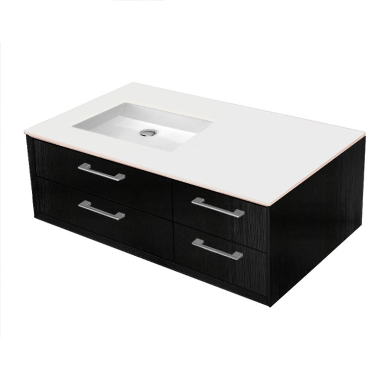 Gemelli 36'' W Vanity Top, Polished White