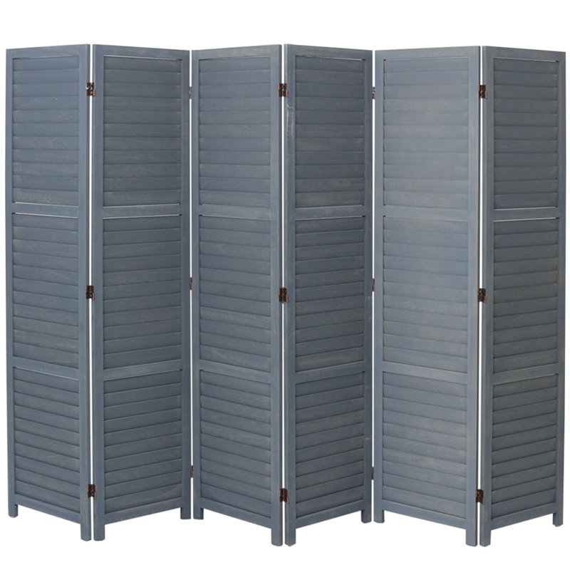 Aarav 170cm H Folding Room Divider, 170 cm H x 240 cm L x 5 cm D, Grey, 6