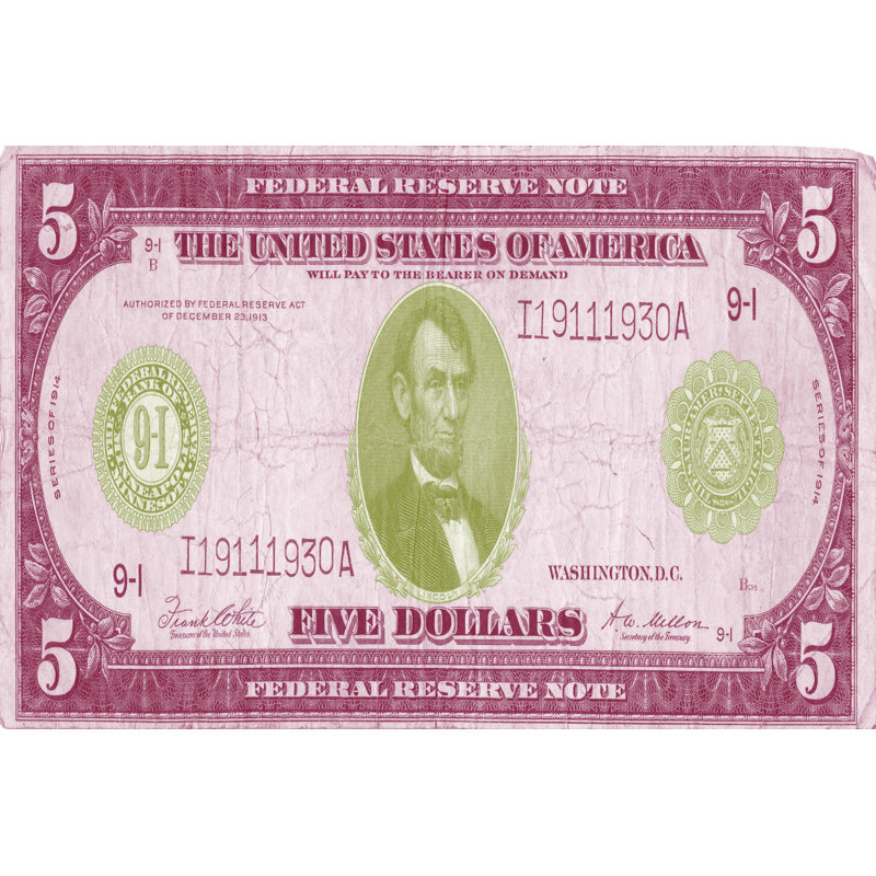 Modern Currency II by Vision Studio - Wrapped Canvas Print, 30cm H x 46cm W x 3.8cm D