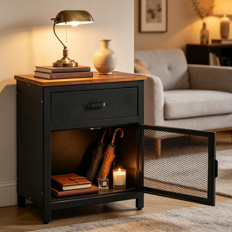 Armoire de rangement de style industriel pour la maison contre le mur
