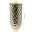 10 Inch Hammered Gold Metal Table Vase