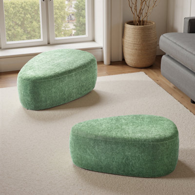 Adna 111.3Cm Wide Triangle Footstool Ottoman