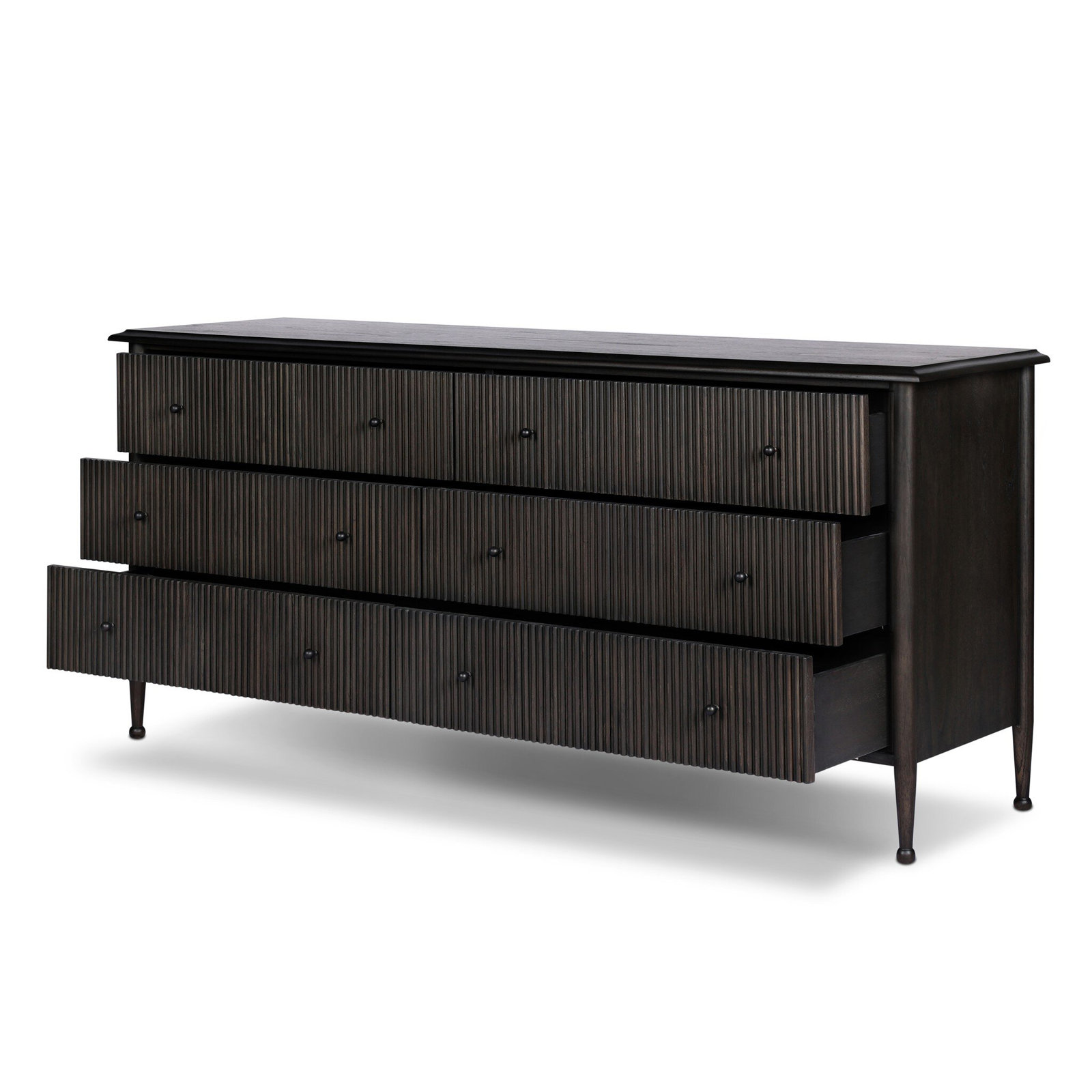 Eloise 6 Drawer Dresser-Smoked Black Mindi