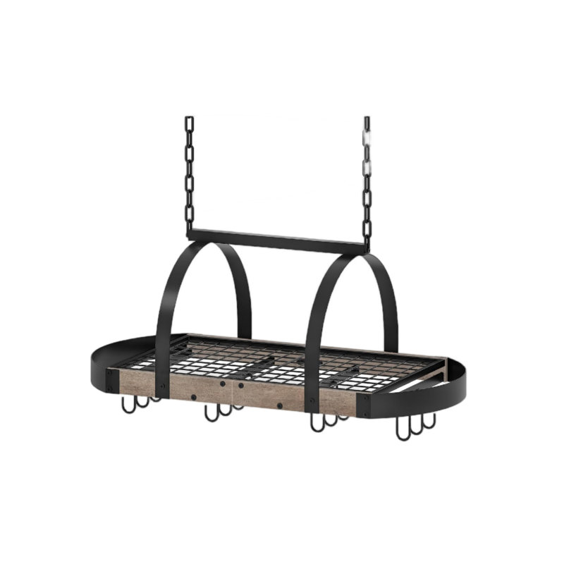Space-Saving Cookware Organizer with 12 S-Shaped Hooks, Pot Hanger for Kitchen