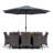 Karcher 8 Seater Dining Set with Cushions and Parasol