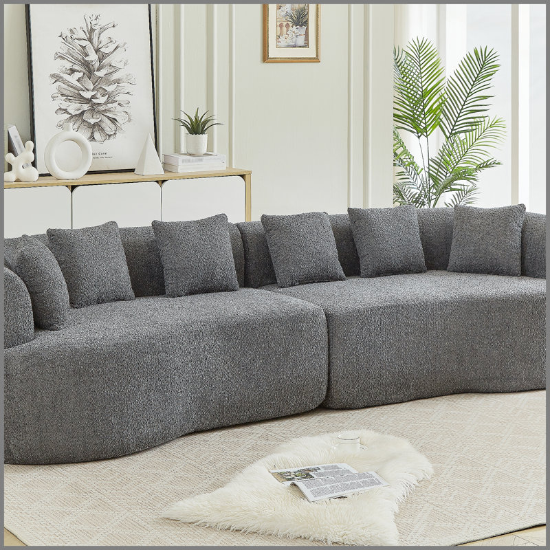 Canapé modulaire Curved, Gris chenille