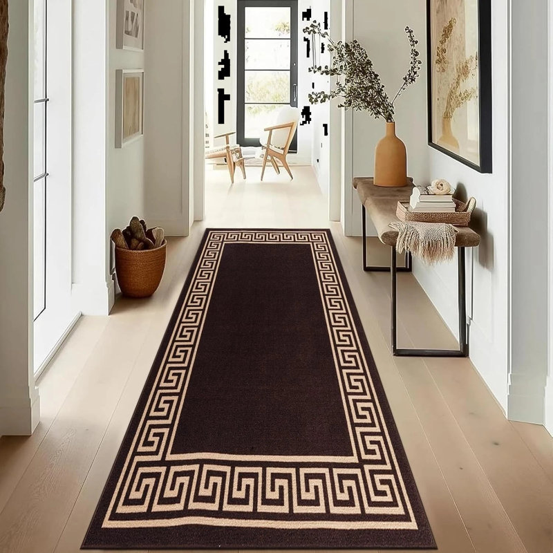 Runner Geometric Area Rug, Runner 80 x 300 cm