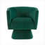 Fauteuil d'appoint pivotant à 360 degrés avec revêtement en velours et structure en bois massif Rich Green Diamond-2642870