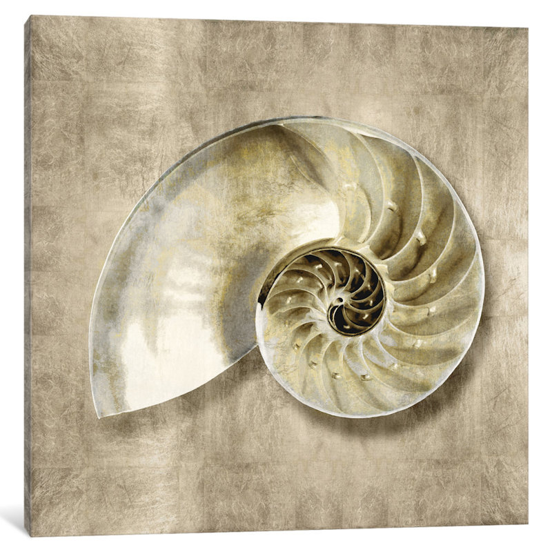 « golden sea life iv », impression sur toile, H 12 po x l 12 po x P 1,5 po