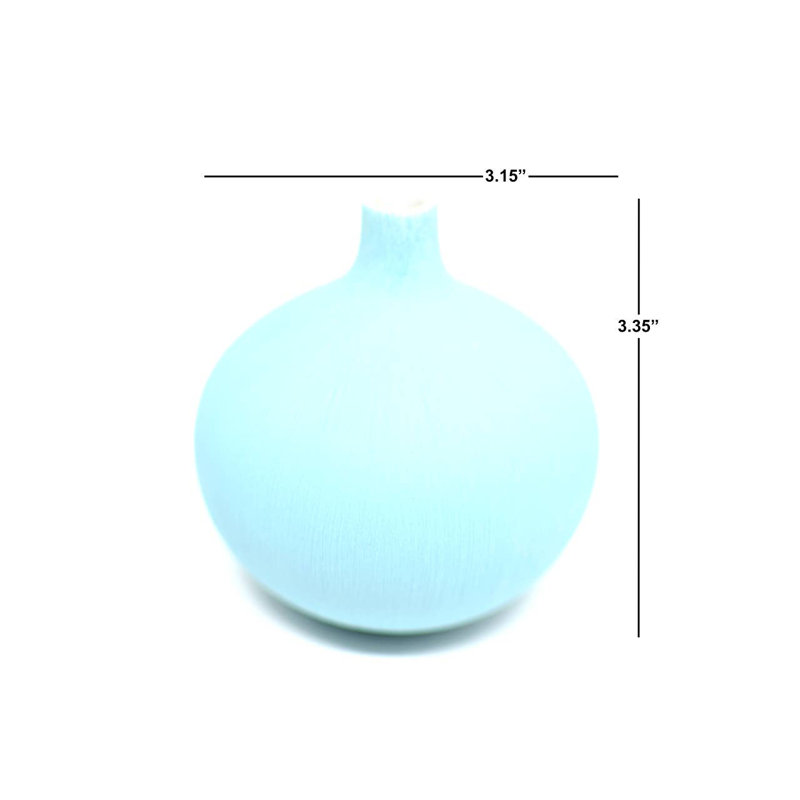 Vase de table Ava-Mary, H 3,4 po x l 3,2 po x P 3,2 po, Bleu