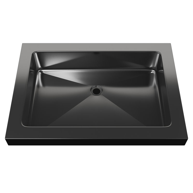 Cantrio Premium Stainless Steel  Utility Sink with 22.625" x 16.375" x 4.375" Dimensions, Gun Metal