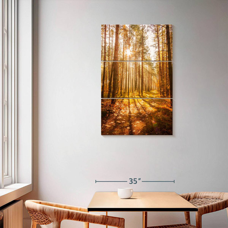 Alvord, forêt d'automne, soleil, H 57 po x l 36 po