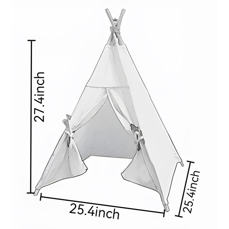 Fulater Cotton Tent Pet Bed, Medium Size 25.4" L x 25.4" W