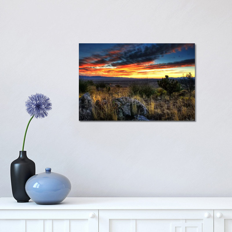 Sunset In The Desert IV - Wrapped Canvas Print, 30.48cm H x 45.72cm W x 1.91cm D