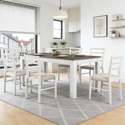 7-Piece Wooden Dining Table Set