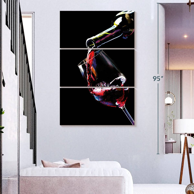 Yarlin Red Wine Stream, 57" H x 36" W