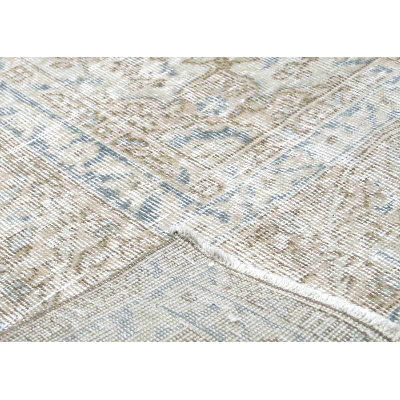 One-of-a-Kind Hand-Knotted 1960s 7'8" x 10'2" Wool Area Rug in Navy Blue/Ivory