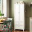 Armoire garde-manger blanche 72 po avec 2 tiroirs, armoire de rangement autoportante avec tablettes réglables, rangement robuste pour épices, vaisselle, petits électroménagers de cuisine, garde-manger, salle à manger