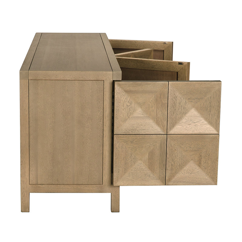 Quadrant 4 Door Sideboard, Washed Walnut