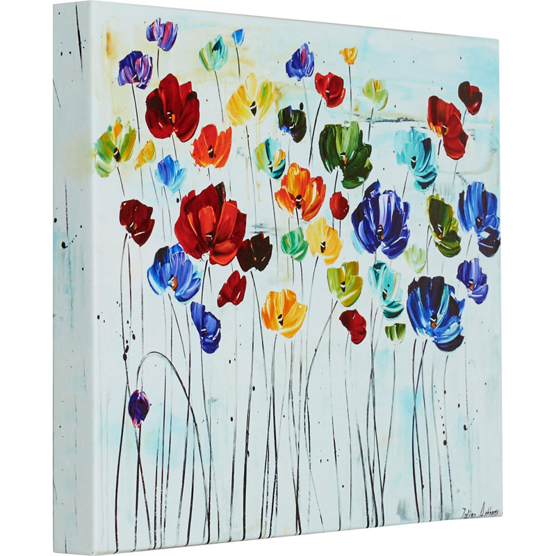 « Lilies » par Jolina Anthony, peinture, Toile tendue, H 14 po x l 18 po x 1,5 po