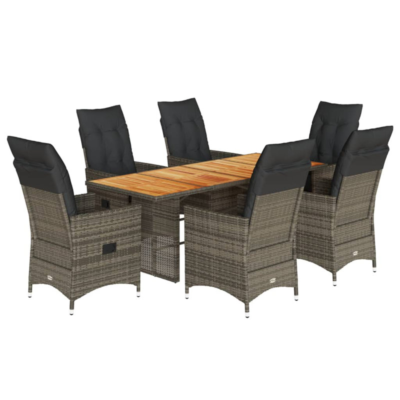  Garden Dining Set Grey