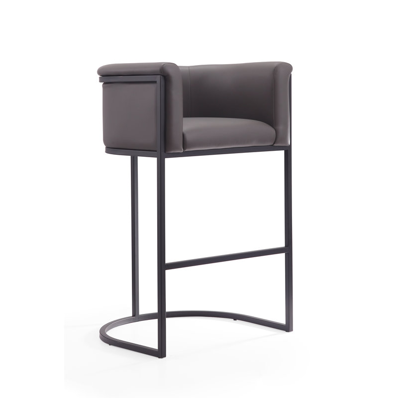 Svala Upholstered Counter Stool with Metal Frame, Pebble, Bar Stool (29.5" Seat Height), 1