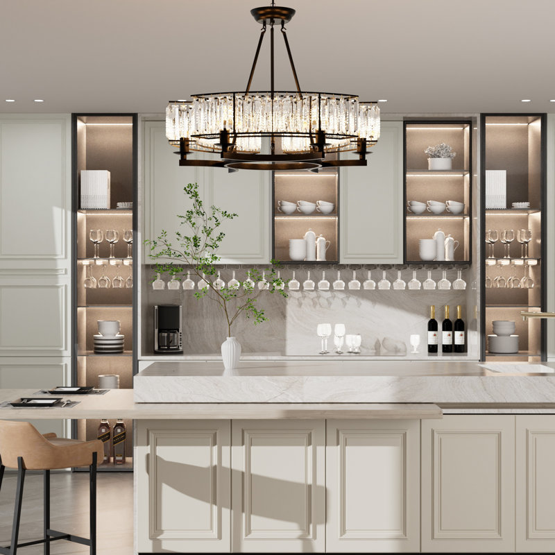 Chandelier, 6 Lights, 1400 Lumens