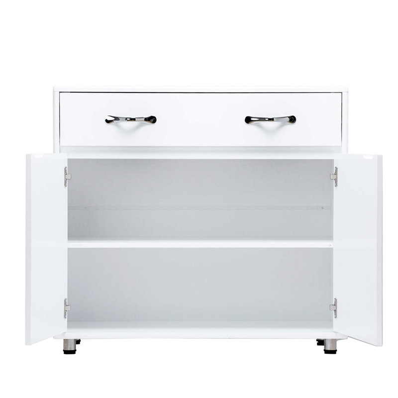 Sideboard,Buffet table,Dining cabinet,Office credenza with sides foam protect inside, White
