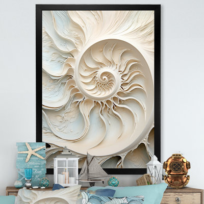 Ivoire Infinity Sea Sheel Spiral sur toile