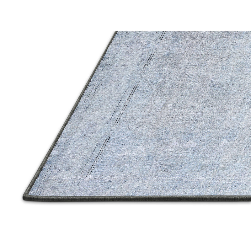 Tapis contemporain gris / blanc, Rectangle 8 pi x 12 pi