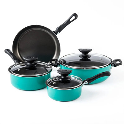 Ensemble 7 pièces de batterie de cuisine en aluminium antiadhésif