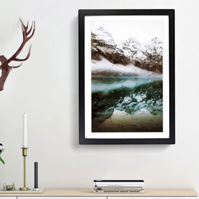 Oeschinen Lake in Switzerland in Abstract - Picture Frame Graphic Art Print