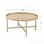 Table basse à plateau rond en chêne et or-1547742157