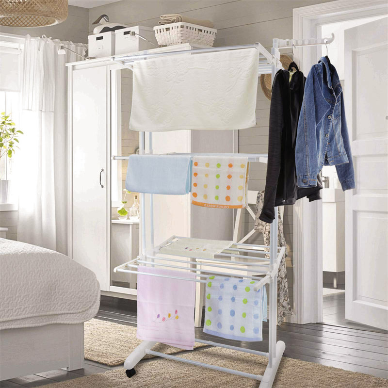 Foldable Gullwing Drying Rack, White
