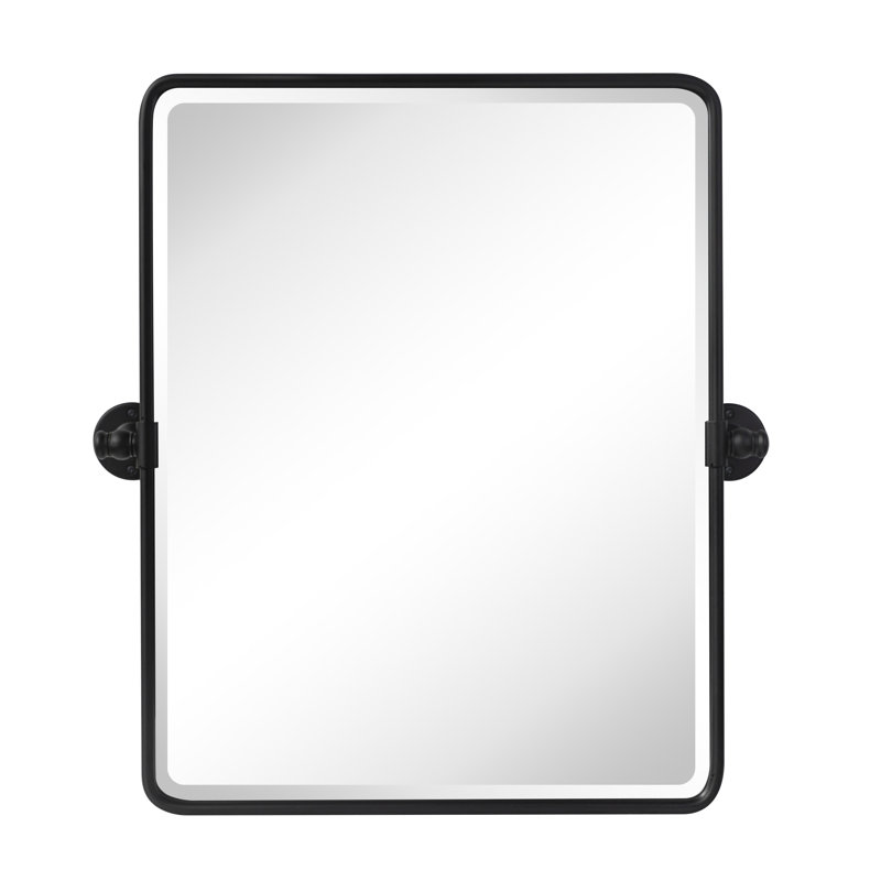 Miroir mural de salle de bain Woodvale, Noir mat, 30" x 24"